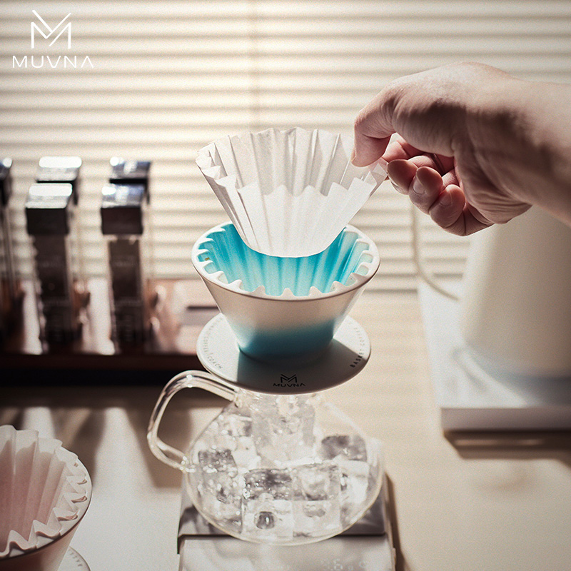 Coffee Tea Paper Cups - MUVNA Natürlicher Papierfilter für Pour-Over und