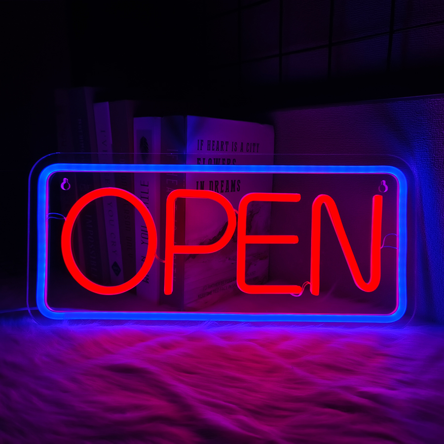 Coffee Tea Neon Sign - Offenes Leuchtreklame, große Geschäftslampe, angetrieben durch
