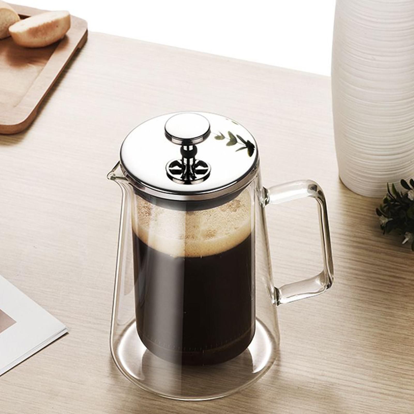 French Press Coffee & Tea - Kaffeepressen aus Glas und Edelstahl, doppelwandig