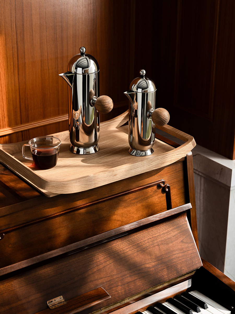 French Press Coffee & Tea - Europäische französische Press-Kaffeemaschine aus Edelstahl, luxuriöse