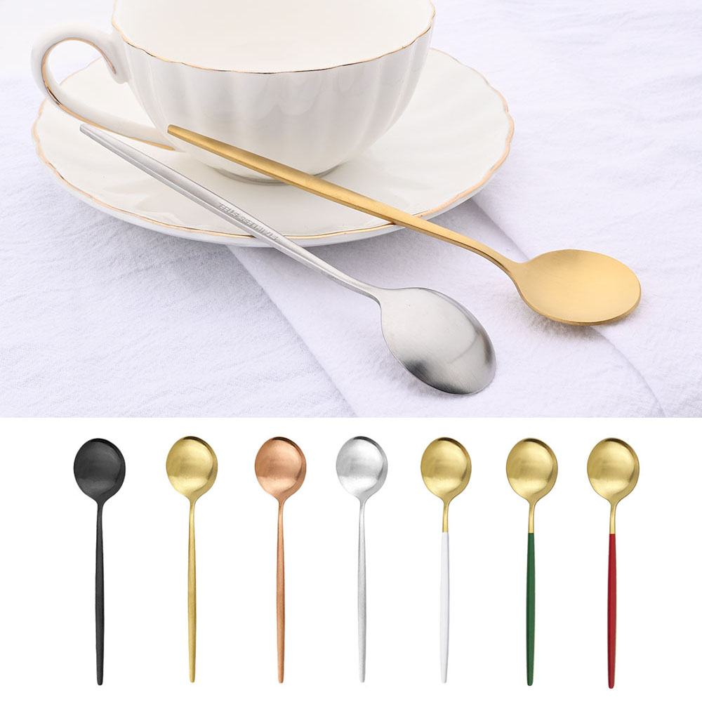 Coffee Tea Games - 6Pcs Small Matte Spoon Tea Coffee