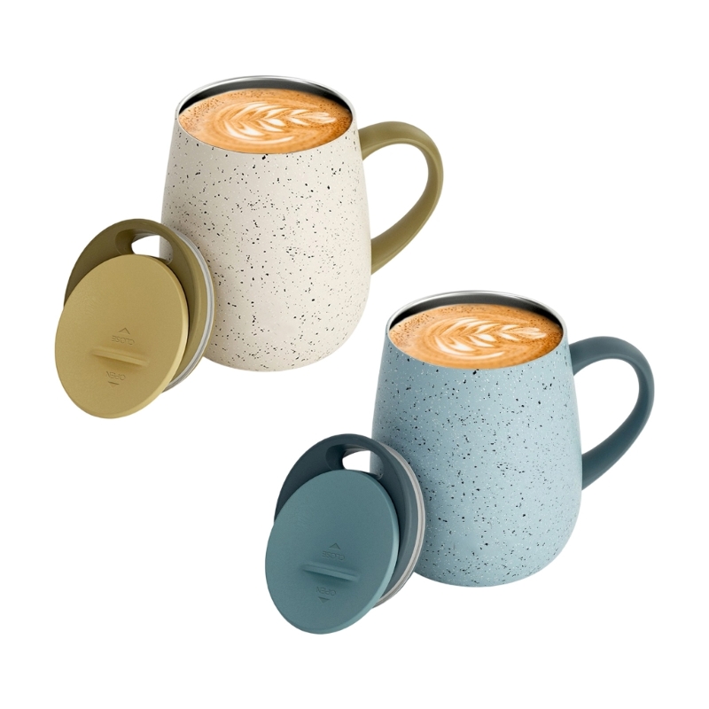 Coffee Tea Break - Isolierter Kaffeebecher mit Schiebedeckel und seitlichem