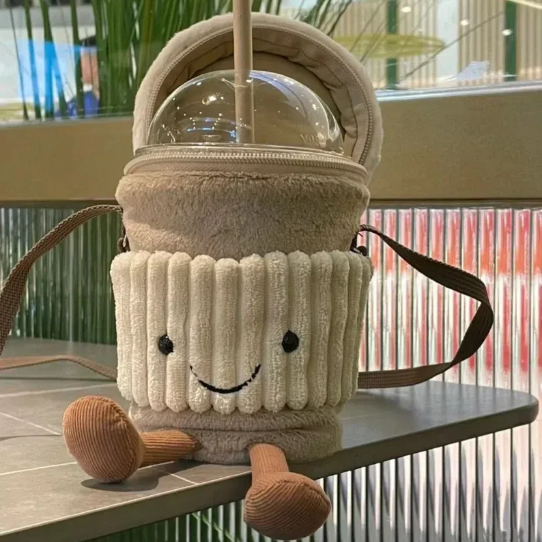 Coffee Tea Games - Nachbildung von Cartoon-Kaffee-Milch-Teebeuteln, interessanter Anhänger, Plüschtier,