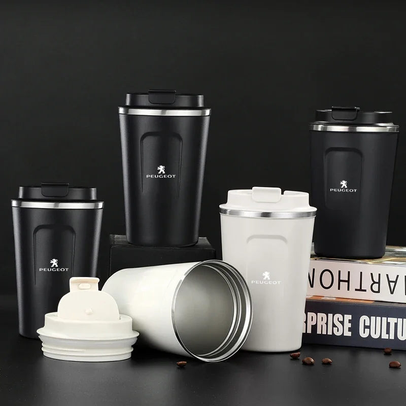Coffee Tea Logo - Auto-Kaffeebecher, Thermoisolierbecher, Tee-Wasser-Thermosbecher für Peugeot 208
