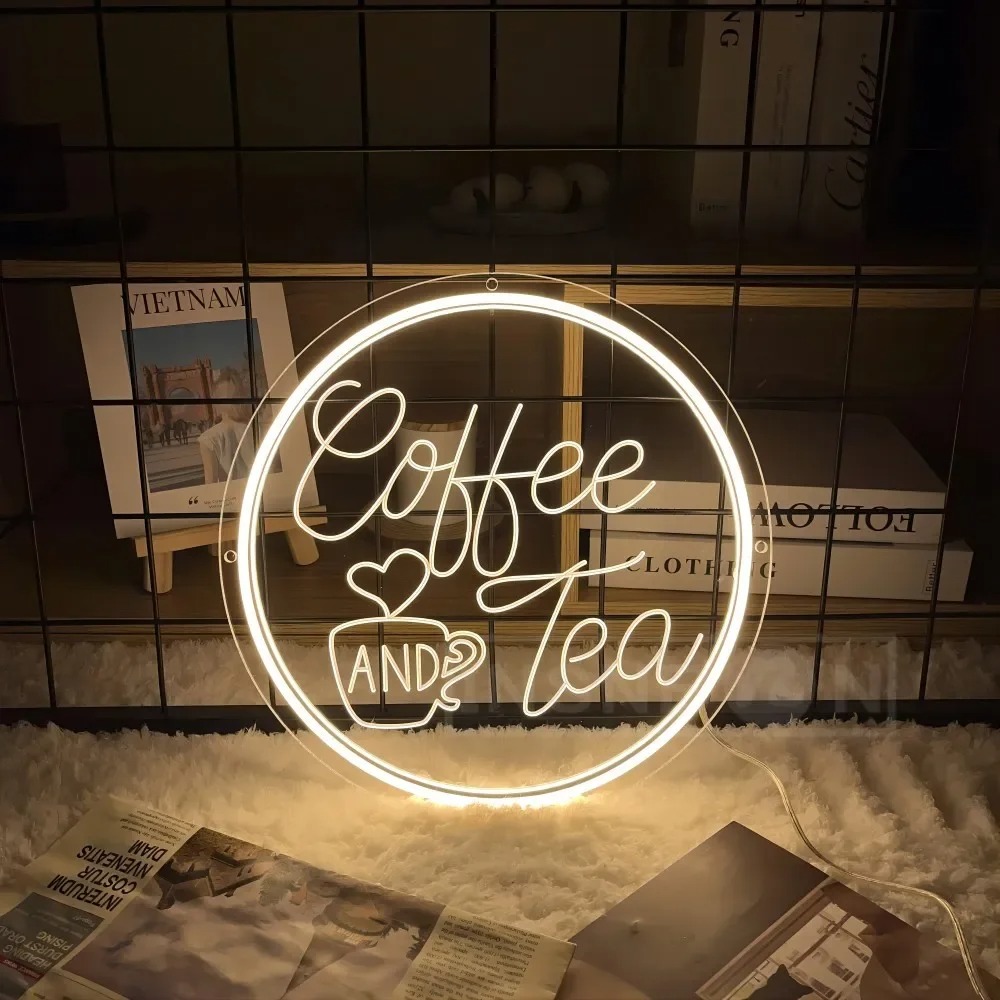 LED-Kaffee-Neonschild USB-Betr – Coffee Tea Neon Sign Bewertung und Preis