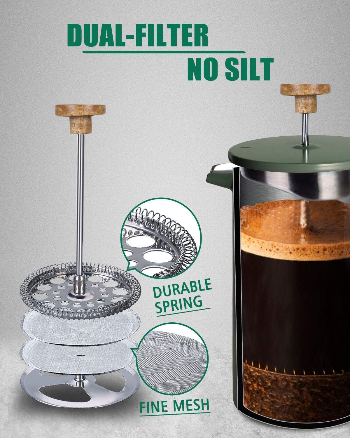POLIVIAR 34 oz French Press Ka – French Press Coffee & Tea Bewertung und Preis