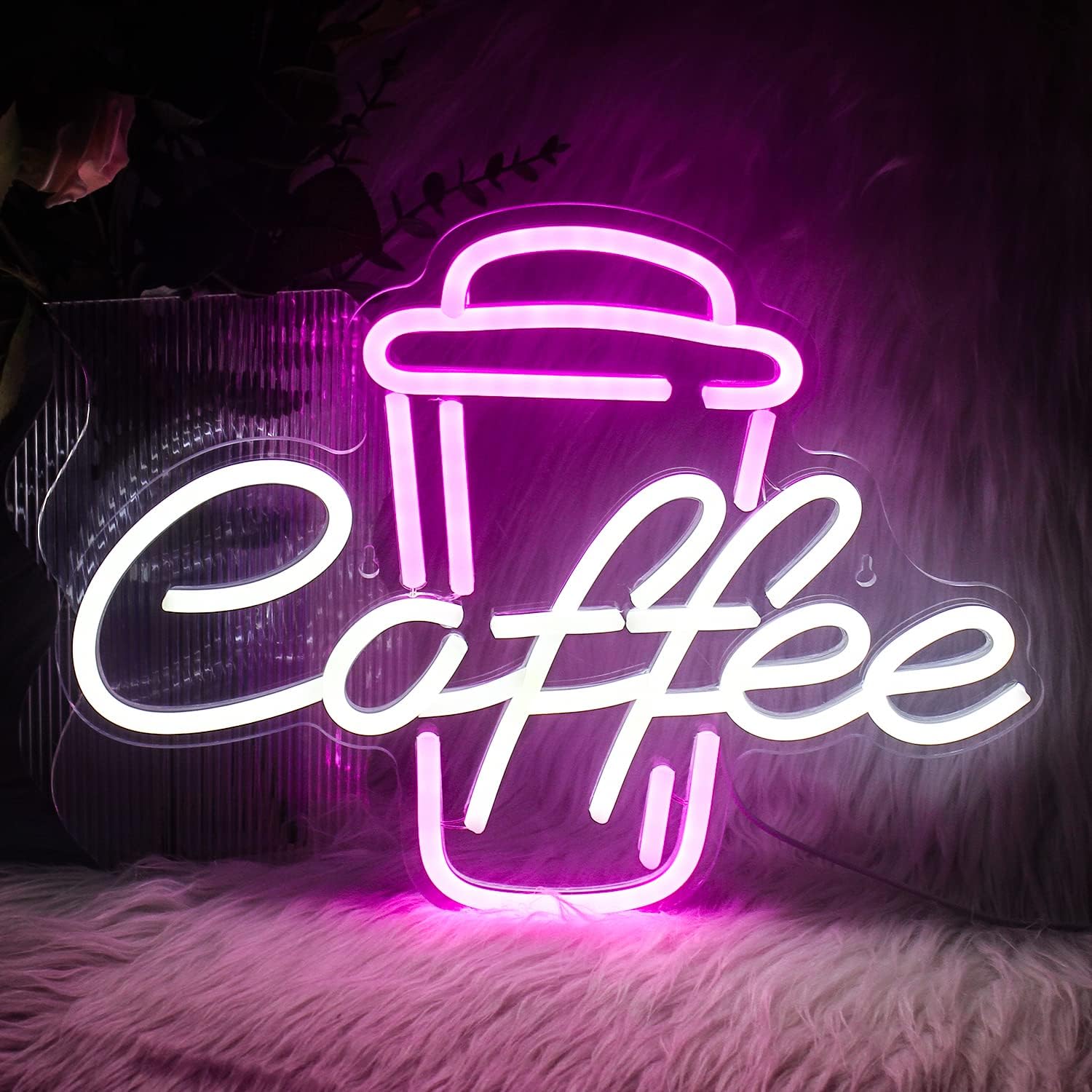 Kaffeetasse Rosa-Weiß Neon-Sch – Coffee Tea Neon Sign Bewertung und Preis