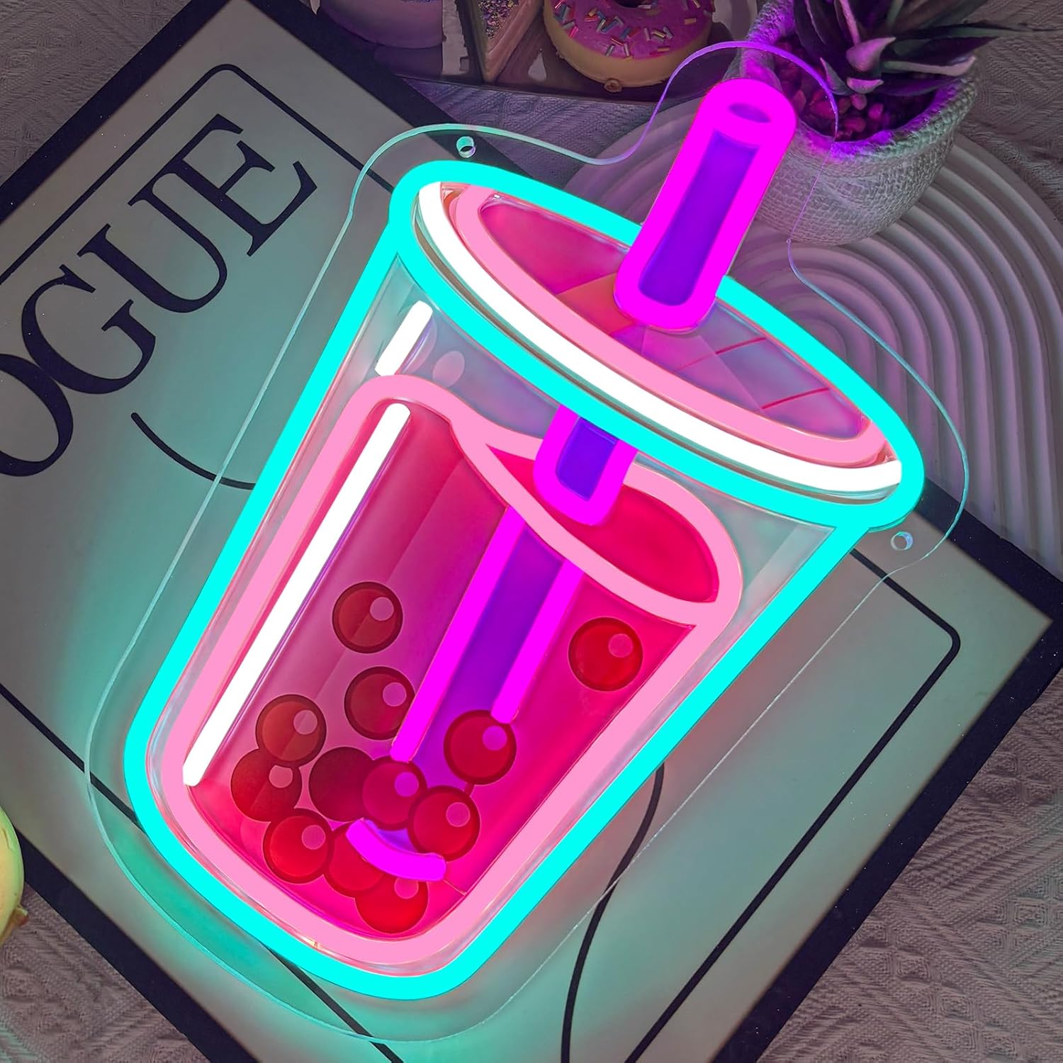 Bubble Tea Neon-Schild, USB-be – Coffee Tea Neon Sign Bewertung und Preis